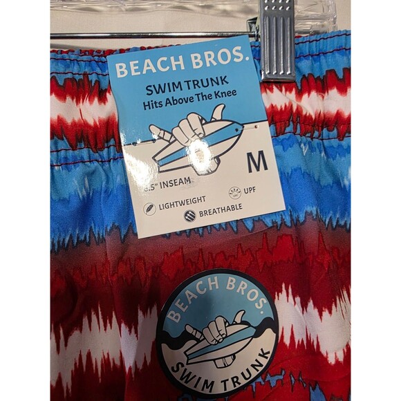 Beach Bros Acid Stripes Men's Swim Trunks Board Shorts M Multicolor PB-106-46 - Picture 4 of 6